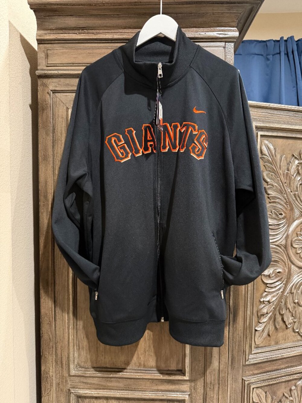 Nike San Francisco Giants Full-Zip Track Jacket - NWT Men’s XXL Black/Orange